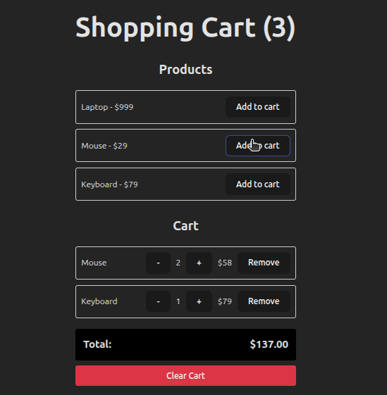 ShoppingCart